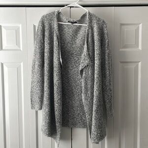 Gray open front cardigan